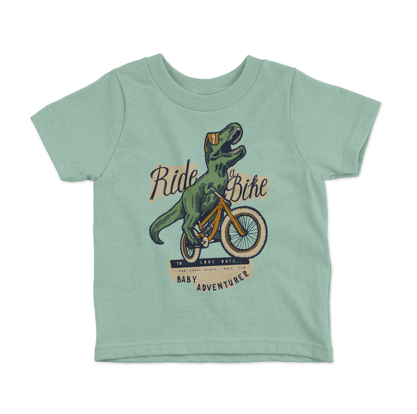 Dino Bike - Baby Adventurer™ - Dinosaur Biking Toddler Tee