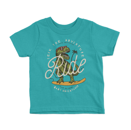 Dino Ride - Baby Adventurer™ - Dinosaur Surfing Toddler Tee
