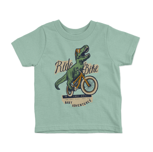 Dino Bike - Baby Adventurer™ - Dinosaur Biking Toddler Tee