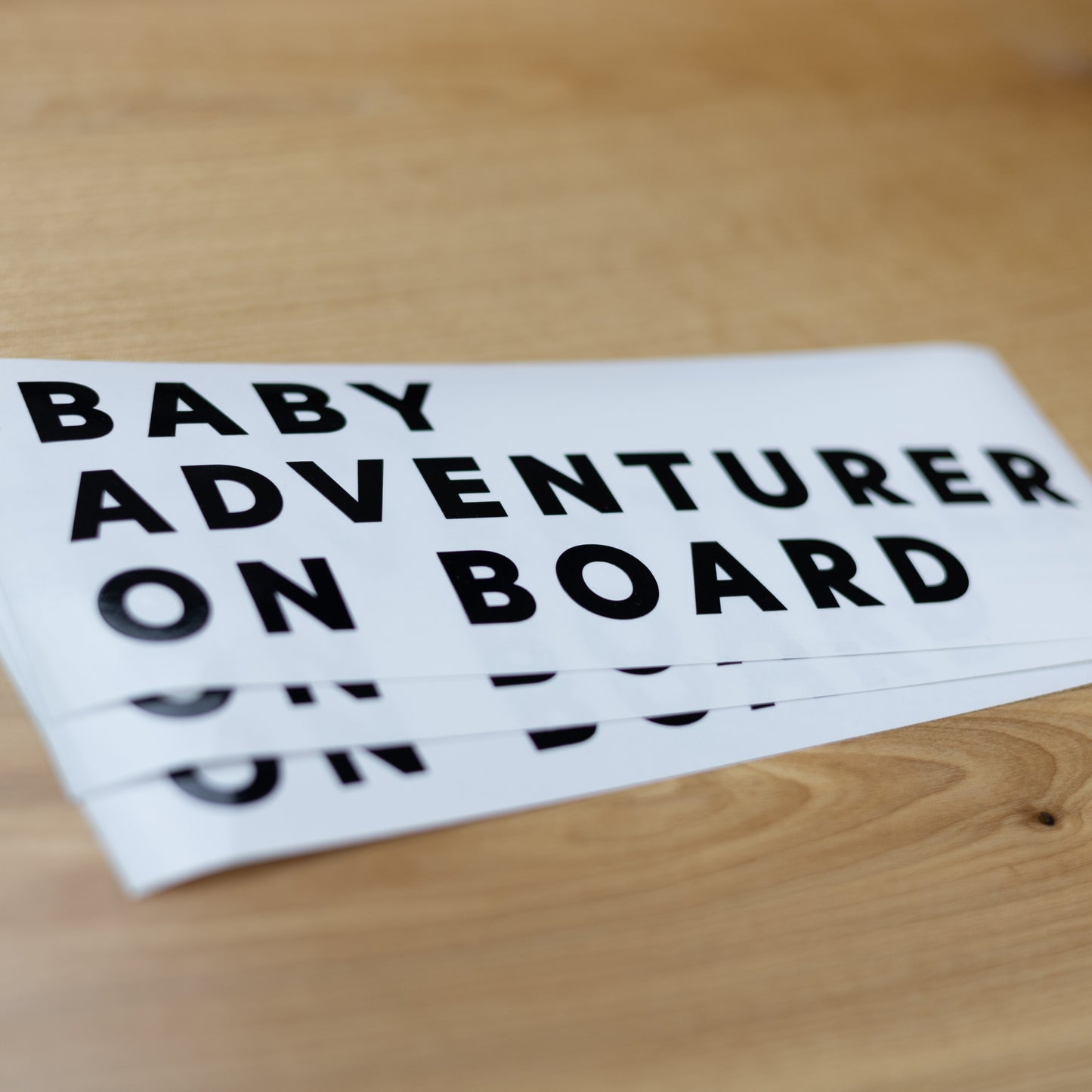 Baby Adventurer On Board Decal - Black